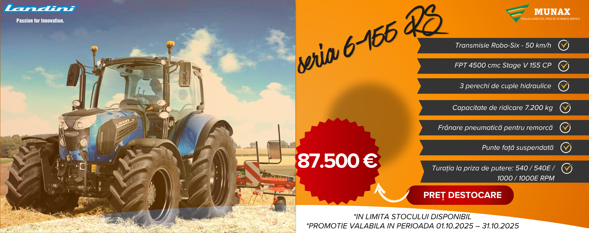 oferta landini sera 6-155rs-oct-2025