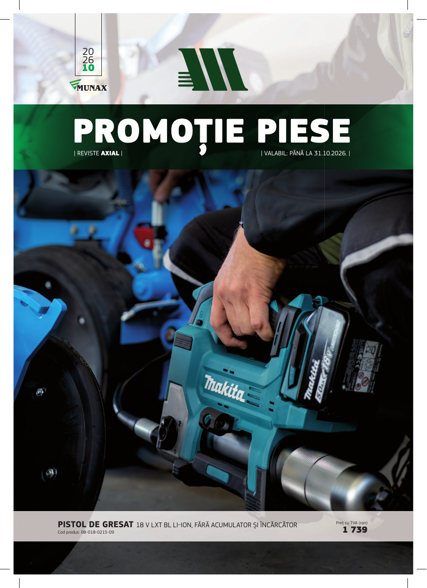 Coperta revistei promoționale Munax octombrie 2026