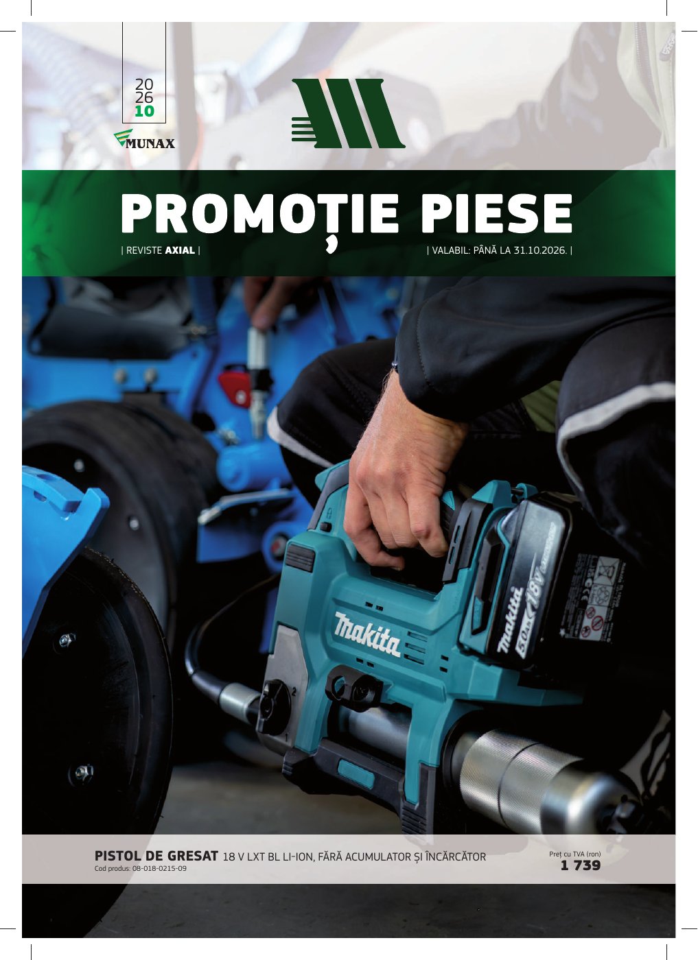 Pagina 1 din Revista promoțională Munax — Octombrie 2026